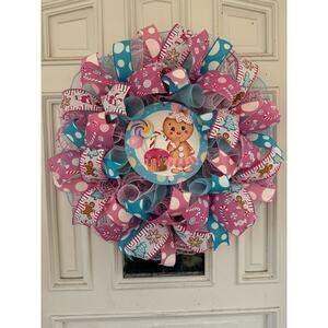 Gingerbread Girl Candy Christmas Wreath | Sweet Treats Holiday Wreath Decor